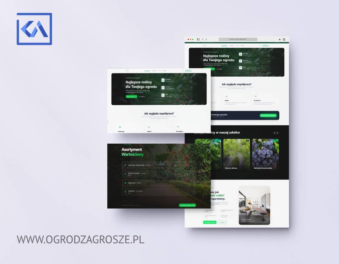 Projekt strony Ogród Zagrosze